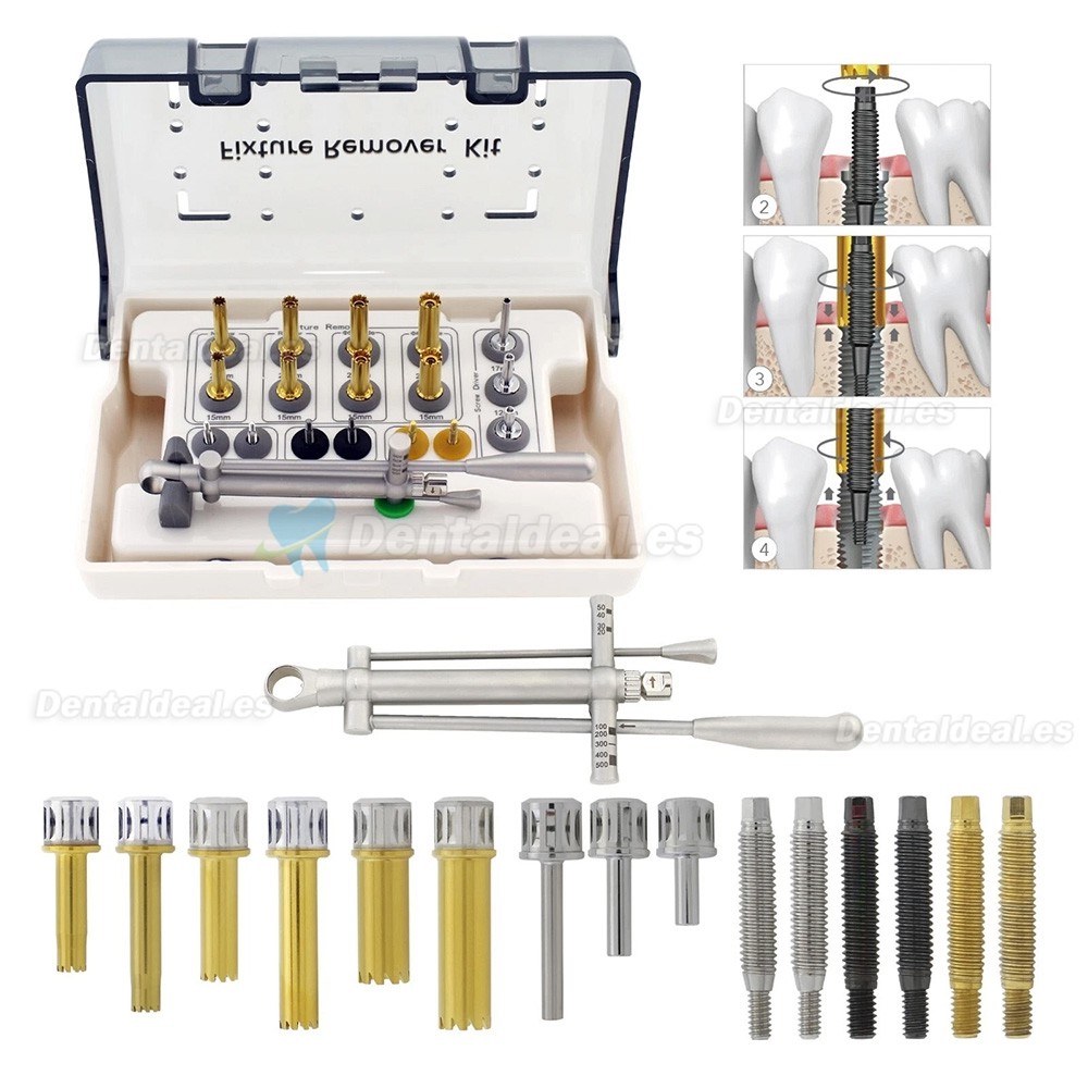 Kit de Extracci&oacute;n de Implantes Dentales con Llave de Torque y Carraca
